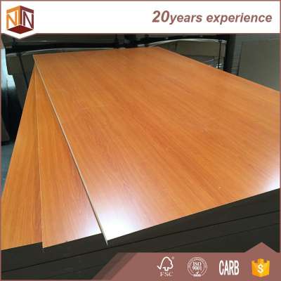 China 4*8 E2 grade 12mm laminated mdf board/sheet for indoor use